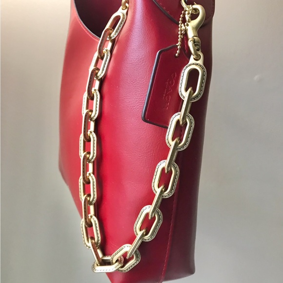 Coach Accessories - Coach Chunky Chain Link Strap In Brass